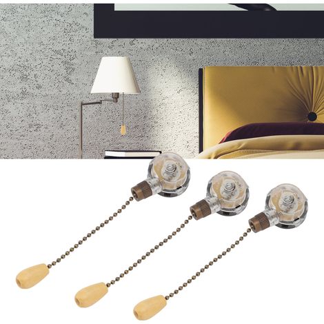 L'interrupteur à tirette pour ventilateur de plafond permet de commander les suspensions, les ventilateurs, les lampes et les appliques murales. (Couleur bronze) (1/5)