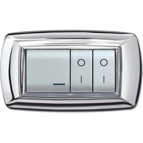 Placca Mylife 4 Moduli Cromo (Elettrocanali Cod. Ecl2984Cr)