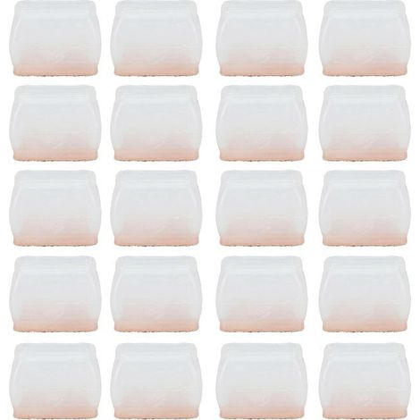Lot de 20 embouts de pied de chaise – Feutre et caoutchouc fusionnés (1/5)