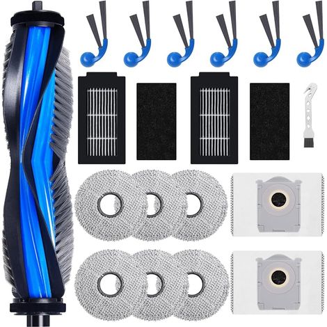 Kit di accessori per robot aspirapolvere ECOVACS DEEBOT T30C Omni / T30C Omni Gen2: 1 spazzola principale, 6 spazzole laterali, 2 filtri, 6 panni, 2 sacchetti per la polvere, 1 spazzola per la pulizia (1/5)