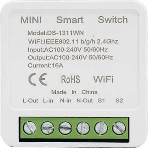 Module d'interrupteurs d'éclairage Wi-Fi DIY à 2 voies compatible avec Tuya Smart Life -- (1/5)