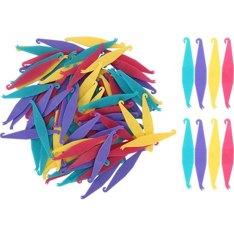 100 attaches-places en caoutchouc dentaires multicolores pour bagues orthodontiques, outil de placement pour brackets