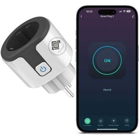 Green Mobility-Prise connectée WiFi 20A – Compatible Alexa et Google Home – Programmable avec mesure de consommation d'énergie – Commande vocale à distance (1/4)