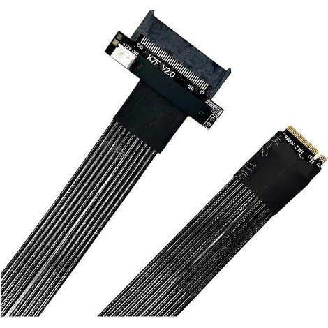 ADT-LINK M.2 NVMe auf U.2 SFF-8639 PCIe 5.0 x4 Gen5 U2 SFF8639 auf M.2 MKey SSD Verlängerungskabel, 10 cm (1/5)