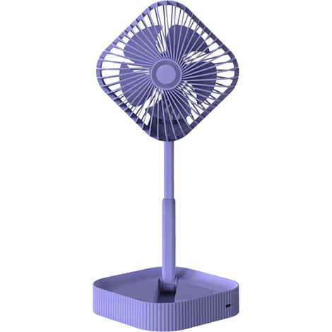 Ventilateur Sur Pied Portable - Tige Télescopique 3 Vitesses - Batterie Rechargeable 1200 mAh - Pour Intérieur Cuisine Extérieur - 1 Pièce (1/5)