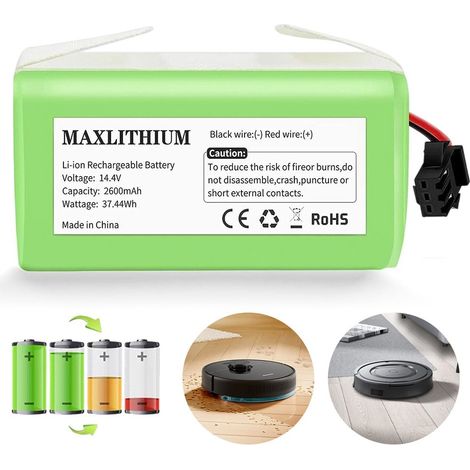 14.4V 2600mAh Ersatzakku für Eufy RoboVac G10 G20 G30 G35 G40 Hybrid+ (1/5)