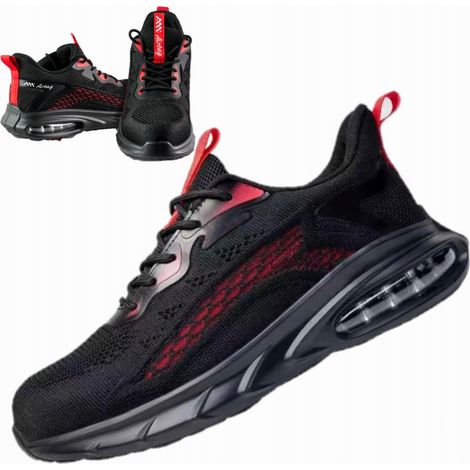 Sportliche Sicherheits-Arbeitsschuhe S1 SR, sehr leichte, niedrige Schuhe mit Zehenbox, Größe 44