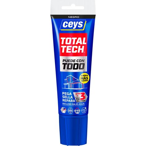 Total Tech Schwarz Dichtungs- und Dichtmasse Klebstoff, Tube 125ml