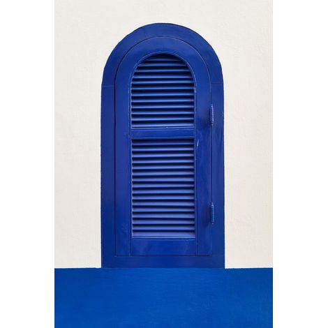 Tableau sur verre synthétique porte bleue 80x120 cm - Impression sur Verre synthétique - Image HD  imprimée sur Verre synthétique - Tableau mural décoratif - Fabriqué en France (1/5)