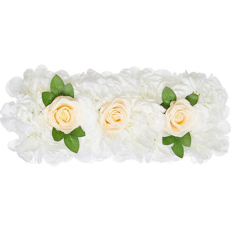 【005 Weiß】Schlichte Blumendekoration für Hotelhochzeitsbankette, Bühnenhintergrund, Bodenblumenarrangement (1/2)