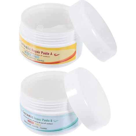 Kit de Réparation pour Carrelage et Émail Blanc, Pâte de Réparation Multifonctionnelle Particules et Résine Uv, et Lavabos (1/5)