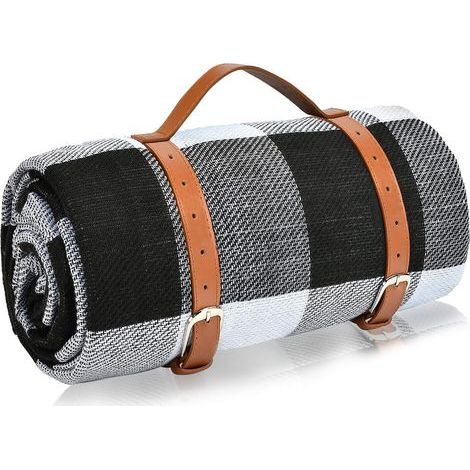 Waterproof Picnic Blanket 200×200cm, Portable Foldable Picnic Mat, Picnic Blanket for Garden/Camping/Beach/Park (200 x 200cm, A)