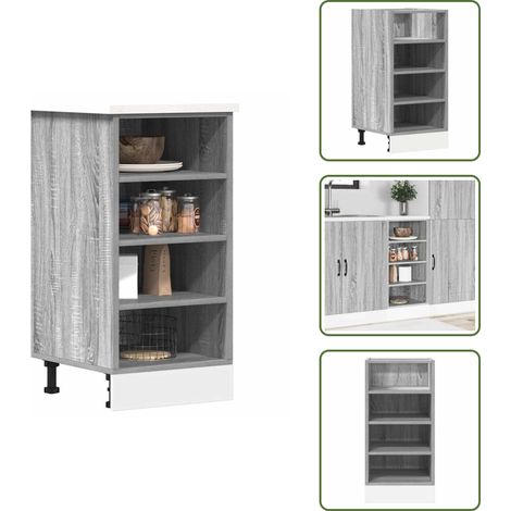 vidaXL Armoire de plancher sonoma gris 40x44,5x81,5 cm bois ingénierie (1/5)