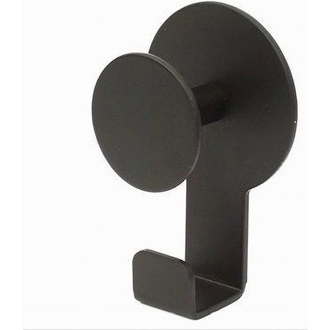 TRADE SHOP - Appendino Ganci Appendi Porta Asciugamano 1 Posto Doppio Bagno Casa Nero 59765 -