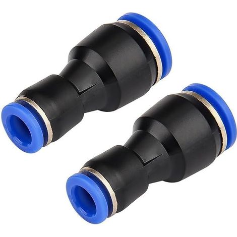 2pcs Push Fit Reducing Fittings Pneumatic Straight Joint Quick Connect for Air Compressor Lines and Vacuum Pump (1/5)