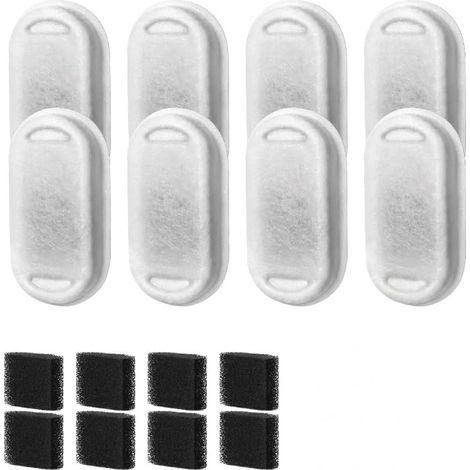 8 Pack Filtres de Remplacement pour Fontaine à Eau Chat Animal avec Filtrage Multicouche (1/5)