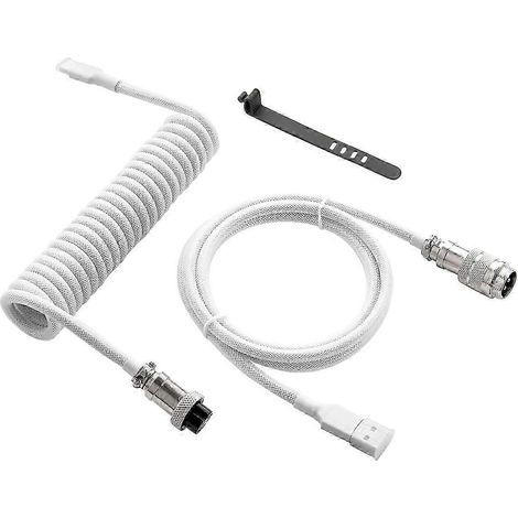 Câble USB Type-C pour claviers gaming : câble double gaine pour clavier mécanique – Connexion haute performance (1/4)