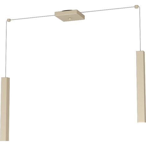Sospensione Moderna Square Tube Metallo Sabbia 2 Luci Gu10 (1/4)