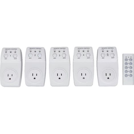 Interrupteur sans fil pour prise électrique avec télécommande, kit d'alimentation 1200 W (1/4)