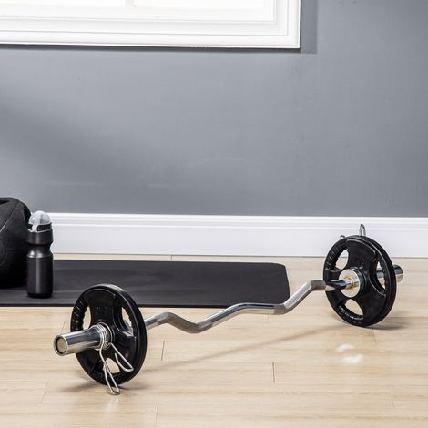 SPORTNOW Dischi per pesi, set da 2, 5 kg per disco, tre maniglie, rivestimento in gomma protettivo per il pavimento, in metallo