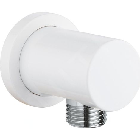 GROHE 27057LS0 Coude mural Rainshower 27057 rosace ronde moon white/chrome (1/5)