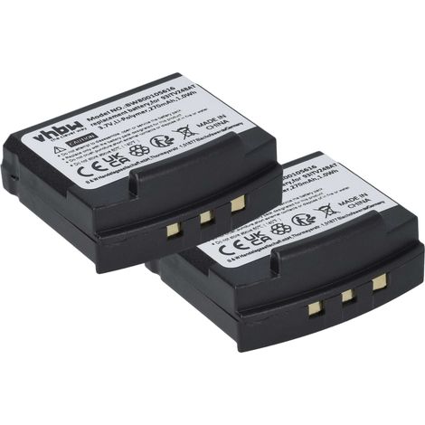 vhbw 2x batería compatible con Amplicomms TV2410, TV2510, TV2400, TV2500 auriculares inalámbricos, cascos (270 mAh, 3,7 V, Li-poli)