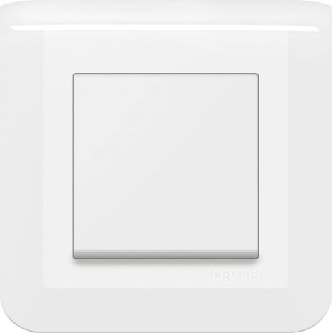 Legrand – Interrupteur va-et-vient Mosaic 10A à griffes complet avec plaque blanche – Connexion rapide sans outil – Pour câbles 2x2,5 mm²