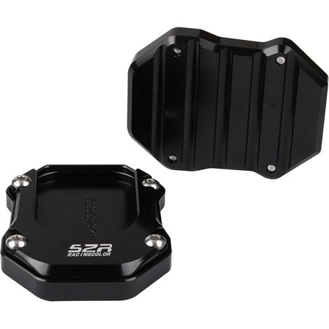 (Noir) Compatible avec Loncin VOGE SR4 MAX SR4MAX SR 4 MAX Accessoires Béquille Pied Béquille latérale Extension de béquille latérale Plaque de support maxpower (1/3)