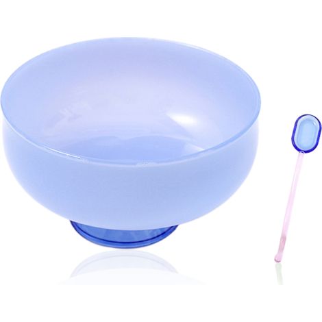 Saladier ou bol à pâtes en verre - Bol en verre coloré avec cuillère - Coupe à fruits transparente - Compatible lave-vaisselle