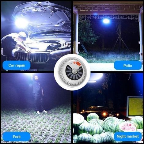 Lampe camping solaire USB rechargeable 120LED IPX7 power bank (1/5)