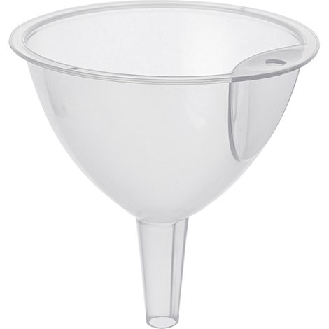 Embudo de plástico transparente de 17 cm