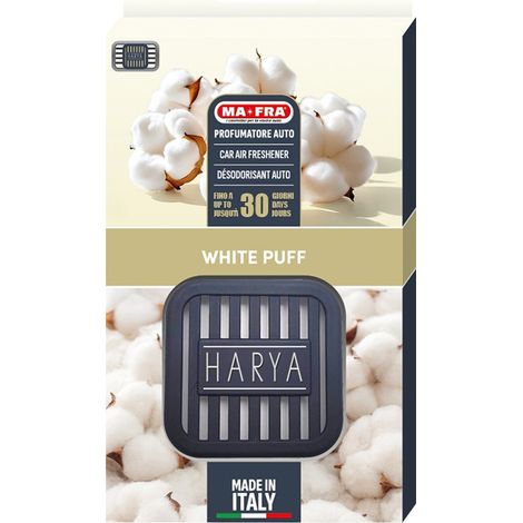 Profumatore per Auto Profumo Muschiato Fruttato Ma fra Harya White Puff