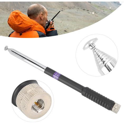 Antenne télescopique en aluminium pour VHF 136-174 MHz avec connecteur SMA mâle, robuste et anti-choc