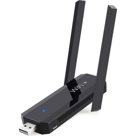 AMPLIFICATORE SEGNALE ROUTER USB 300Mbps 2.4GHZ WI-FI 2 ANTENNE WIFI PORTATILE