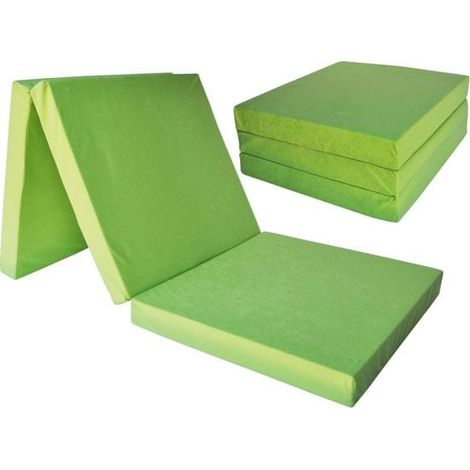 Matelas invité extra épais - vert - matelas de camping - matelas de voyage - matelas pliable - 195 x 80 x 15