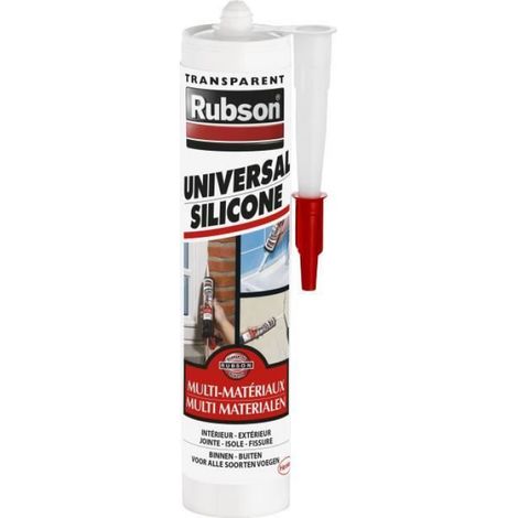 Mastic Silicone - Transparent - 280 ml - Pour Joints Etancheite Fissures Collage - 1 Unite