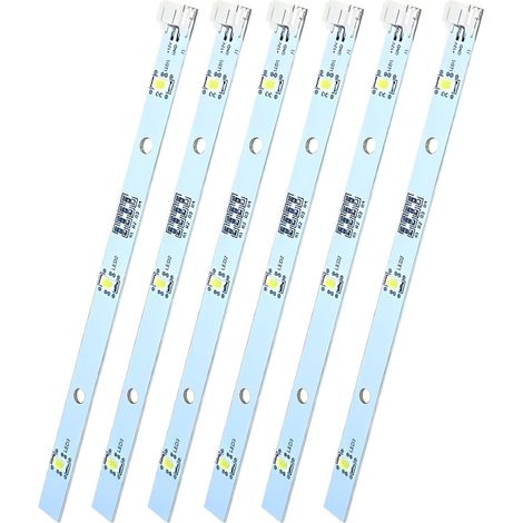 Lot de 6 bandes lumineuses LED pour réfrigérateur E349766 MDDZ-162A 1629348 DC12V 2W - Lampe de rechange pour réfrigérateur Hisense Rongsheng modèles (1/5)
