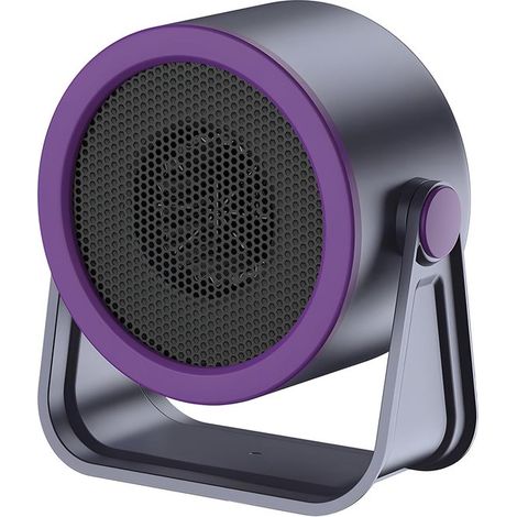 Calefactor eléctrico pequeño y portátil con dos velocidades ajustables，silencioso y apto para uso en interiores，dormitorios y baños (morado) (1/4)
