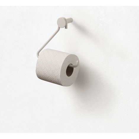 Moderner Kinny Toilettenrollenhalter zur Wandmontage in mattem Metall - Weiß