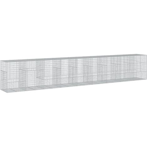 Maison Exclusive - Gabione mit Deckel 900x100x150 cm Verzinktes E