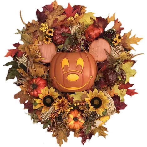 Couronne Artificielle Halloween, Effrayante Citrouille Souris Tournesol, Décoration Porte d'Entrée