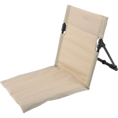 Transat de Jardin Pliable et Portable pour Plage et Plein Air, Chaise Longue de Camping pour Adultes avec Dossier Réglable, Beige Kaki (1/5)