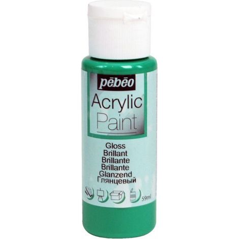 Peinture acrylique - Pébéo - Vert cactus - Brillant - 59 ml