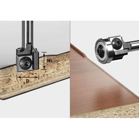 Festool Wendeplatten-Bündigfräser HW S8 D19 12x12 OFK (mit Anlaufkugellager)