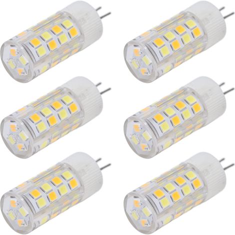 Packung mit 6 G4-Glühbirnen 3W/5W/7W, 32/52/64 LEDs, 3 Farben, 220V, CE+ROHS-zertifiziert, ideal für Kronleuchter, Wandleuchten, Schreibtischlampen. (1/5)