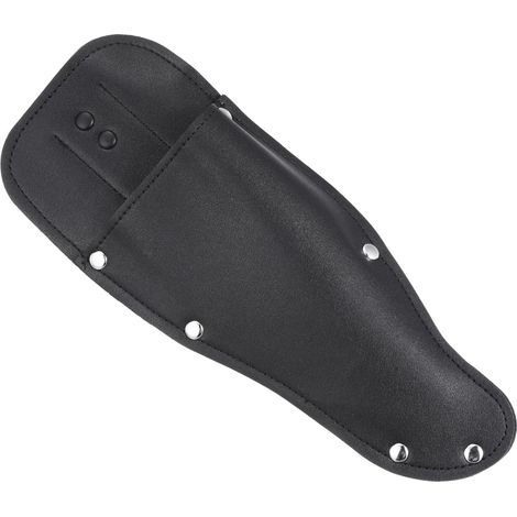 CSPARKV Leather Garden Pruning Shears Sheath, Bypass Pruner Pouch Protective Case Hanging Belt Sheath Cover for Gardening Pruning Secateurs, Black