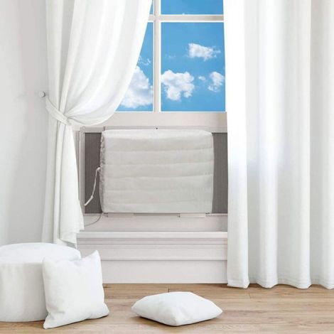 Housse Climatiseur Interieur - Polyester Noir - Protection Poussiere Hiver - 433 x 39 cm (1/4)