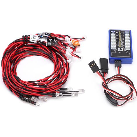 Kit Éclairage 12 LED Clignotantes pour Voiture RC, Système Lumineux 4.8-6V DC (1/5)