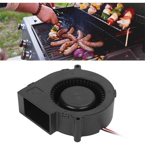 Ventilateur de barbecue 12V 2.85A pour allume-charbon, pique-nique et camping