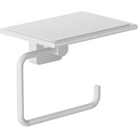 PORTA-rouleau de papier toilette VELA S avec plateau, blanc mat (1/2)
